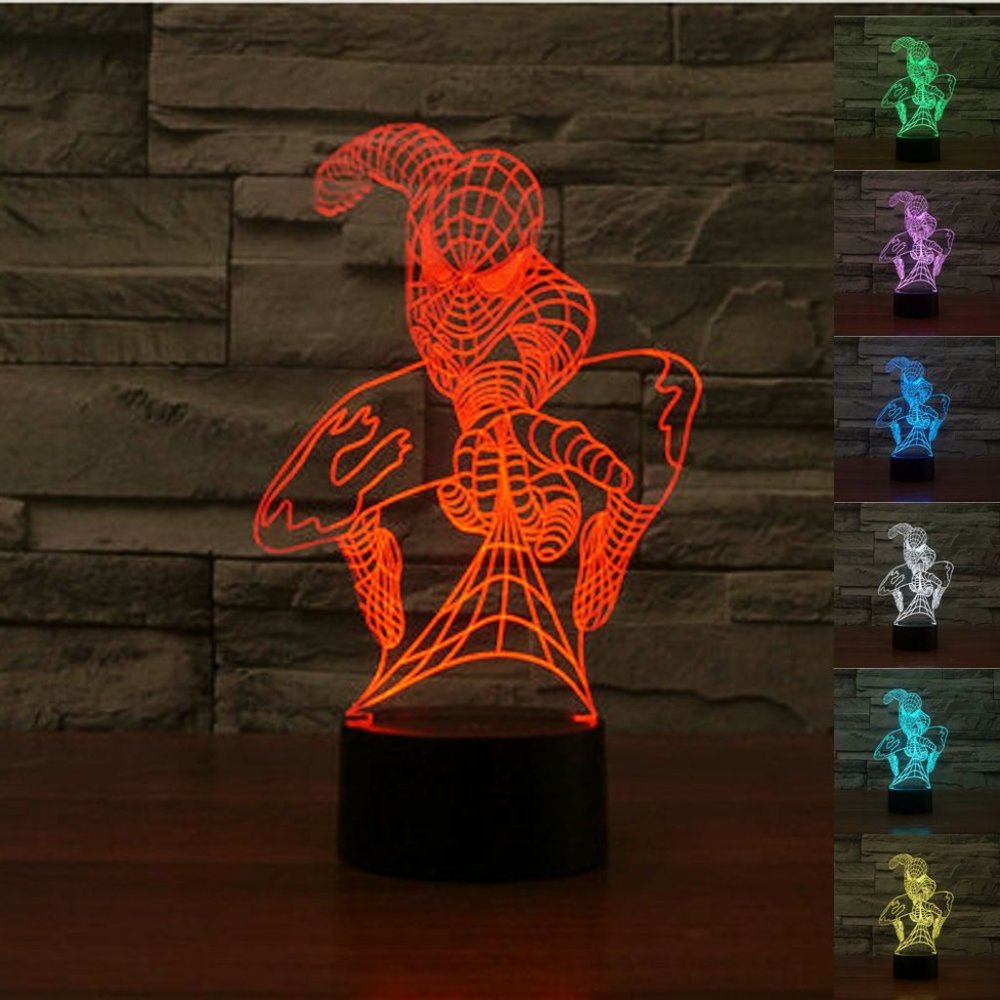 Illusion Spiderman 2 Lamp, 3D Light Experience